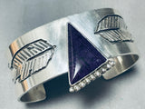 One Of The Most Unique Ever Vintage Native American Navajo Sugulite Sterling Silver Bracelet-Nativo Arts