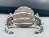 Superior Vintage Native American Navajo Green Turquoise Sterling Silver Cluster Bracelet-Nativo Arts