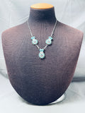 Detailed Vintage Zuni Turquoise Sun God Inlay Sterling Silver Necklace-Nativo Arts