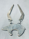 Huge Vintage Native American Navajo Bear Opal Sterling Silver Necklace-Nativo Arts