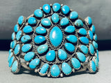 Museum Vintage Native American Navajo Turquoise Sterling Silver Tear Bracelet-Nativo Arts