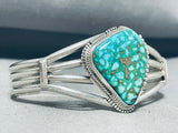 Sparkling Native American Navajo Carico Lake Turquoise Sterling Silver Bracelet-Nativo Arts
