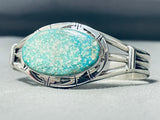 Dry Lakebed Turquoise Vintage Navajo Sterling Silver Bracelet-Nativo Arts