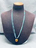 Rare Turtle Vintage Santo Domingo Turquoise Heishi Turtle Sterling Necklace-Nativo Arts