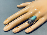 Sensational Vintage Native American Navajo Royston Turquoise Sterling Silver Large Ring-Nativo Arts