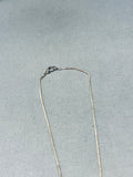 Swirled Olive Agate!! Vintage Native American Navajo Sterling Silver Necklace-Nativo Arts