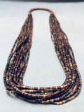 One Of The Best Vintage Santo Domingo Brown Heishi Necklace Old-Nativo Arts
