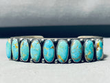 Important Heavy Vintage Native American Navajo Kirk Smith Turquoise Sterling Silver Bracelet-Nativo Arts