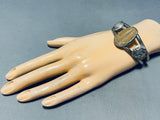 Trilobite Fossil!! Rare Vintage Native American Navajo Sterling Silve Rbracelet Cuff-Nativo Arts