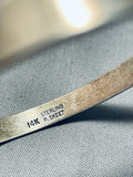 Special Vintage Native American Navajo 14k Gold Sterling Silver Bracelet-Nativo Arts