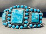 One Of The Best Vintage Native American Navajo Spiderweb Turquoise Sterling Silver Bracelet-Nativo Arts