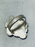 Breathtaking Vintage Native American Navajo Carico Lake Turquoise Sterling Silver Ring-Nativo Arts