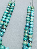 Balls Of Turquoise Vintage Native American Navajo Sterling Silver Necklace-Nativo Arts