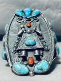 The Best Vintage Native American Navajo Kachina Sterling Silver Bracelet On The Internet-Nativo Arts