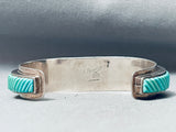 One Of Most Unique Ever Vintage Native American Navajo Turquoise Inlay Sterling Silver Bracelet-Nativo Arts