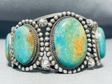 Rare Vintage Native American Navajo Royston Turquoise Sterling Silver Bracelet-Nativo Arts