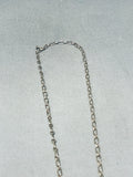Real Dinosaur Bone Rare Vintage Native American Navajo Sterling Silver Necklace-Nativo Arts