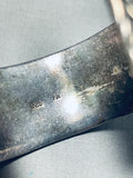 Stunning!! Vintage Native American Navajo Jade Sterling Silver Bracelet-Nativo Arts