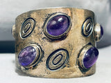 The Best Vintage Southwestern Amethyst Sterling Silver Clasp Bracelet-Nativo Arts