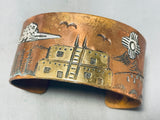 Awesome Vintage Native American Navajo Storyteller Sterling Silver Copper Bracelet-Nativo Arts