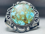One Of The Most Vivid Vintage Native American Navajo Royston Turquoise Sterling Silver Bracelet-Nativo Arts