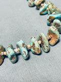 Beautiful Vintage Native American Navajo Royston Turquoise Heishi Sterling Silver Necklace-Nativo Arts