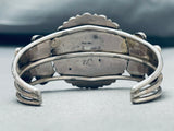 Marvelous Vintage Native American Zuni Turquoise Sterling Silver Cluster Bracelet-Nativo Arts