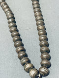 Superior Vintage Native American Navajo Green Seafoam Turquoise Sterling Silver Necklace-Nativo Arts