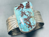 Red #8 Mine Turquoise!! Vvery Rare Vintage Native American Navajo Sterling Silver Bracelet-Nativo Arts