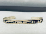 Signed Vintage Native American Hopi Sterling Silver Bracelet-Nativo Arts