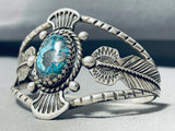 Mcginnis Turquoise!! Rare Vintage Native American Navajo Sterling Silver Bracelet-Nativo Arts