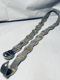 427 Grams Vintage Native American Navajo Hand Tooled Sterling Silver Concho Belt Old-Nativo Arts