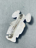 One Of The Coolest Vintage Native American Navajo Turquoise Sterling Silver Maiden Pins-Nativo Arts
