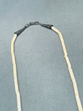 Fab White Dove Vintage Santo Domingo Sterling Silver Shell Necklace-Nativo Arts