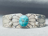 Rare Butterfly Concho Vintage Native American Navajo Morenci Turquoise Sterling Silver Bracelet-Nativo Arts