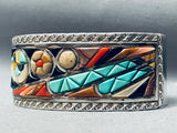 Best Victor Moses Begay Vintage Native American Navajo Turquoise Inlay Sterling Silver Bracelet-Nativo Arts