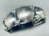 Timothy Yazzie Vintage Native American Navajo Sterling Silver Dome Bracelet-Nativo Arts