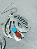 Fantastic Vintage Native American Navajo Sleeping Beauty Turquoise Sterling Silver Earrings-Nativo Arts