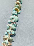 Beautiful Vintage Native American Navajo Royston Turquoise Heishi Sterling Silver Necklace-Nativo Arts