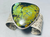 Magnificent Native American Navajo Frogskin Turquoise Sterling Silver Bracelet-Nativo Arts