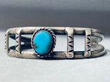 Handmade By Native American Navajo Artist Nan Yazzie Bisbee Turquoise Sterling Silver Bracelet-Nativo Arts