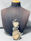 Most Unique Vintage Native American Navajo Turquoise Sterling Silver Necklace-Nativo Arts