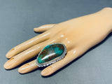 Massive Vintage Native American Navajo Royston Turquoise Sterling Silver Ring-Nativo Arts
