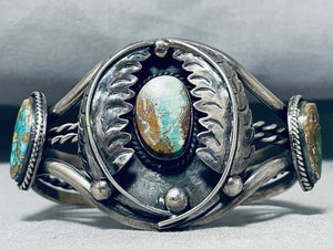 Museum Older Vintage Native American Navajo Royston Turquoise Sterling Silver Bracelet-Nativo Arts