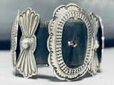 Huge Concho Belt Bracelet!!! Vintage Native American Navajo Hand Tooled Sterling Silver-Nativo Arts