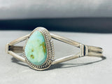 Exceptional Native American Navajo Signed Sonoran Turquoise Sterling Silver Bracelet-Nativo Arts