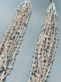 Rare Vintage Santo Domingo Pink Quartz Sterlign Silver Squaw Necklace-Nativo Arts