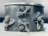 Swarm Of Bees!! Wider Sterling Silver Bracelet Cuff-Nativo Arts