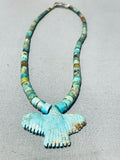 Rare Vintage Native American Navajo Royston Turquoise Sterling Silver Necklace-Nativo Arts