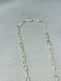 Native American Ambrosio Chavez Vintage Santo Domingo Turquoise Sterling Silver Necklace-Nativo Arts